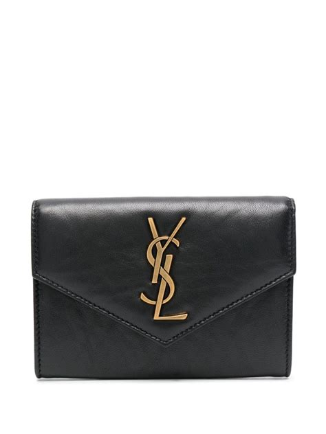 Saint Laurent Portafoglio Con Placca Logo YSL 